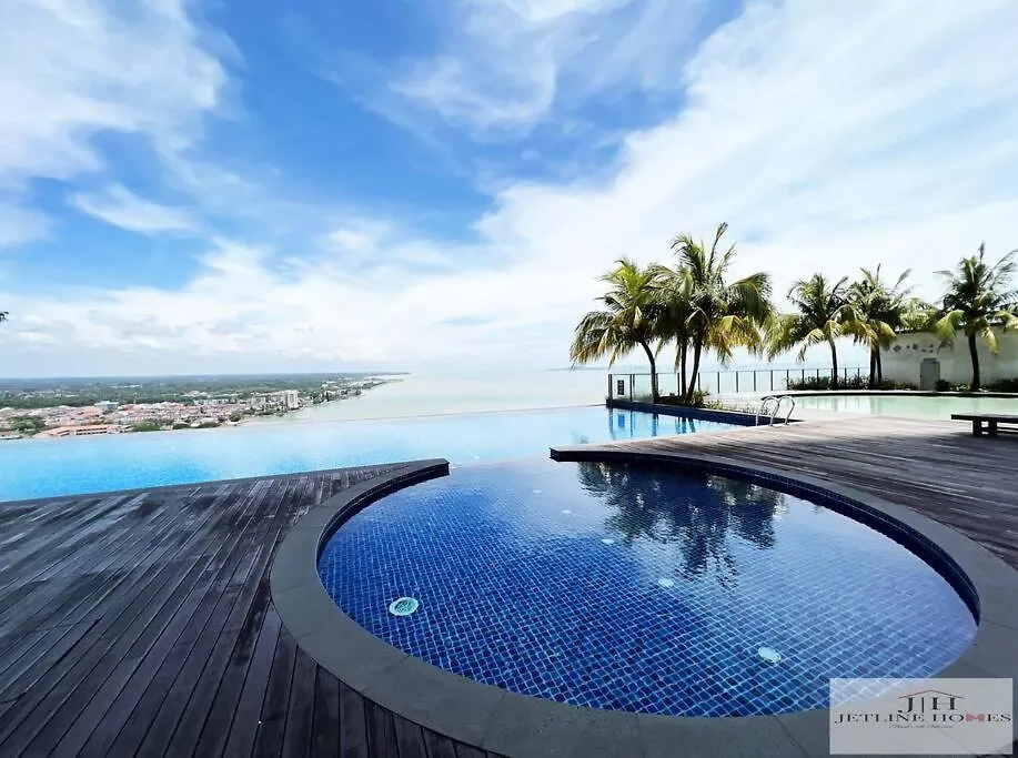 Silversc@Pe Melaka Seaview 2Room/5Pax/Bathub/Tvbox Apartment